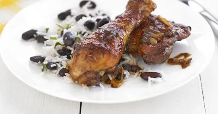 Easy jerk chicken with rice & peas