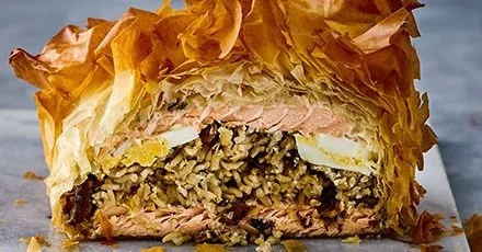 Easy Salmon Coulibiac