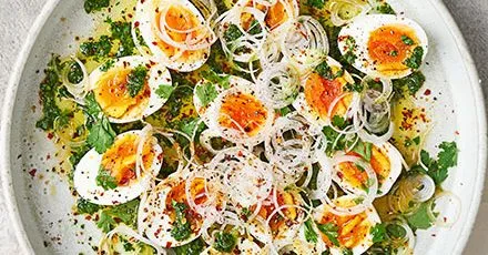 Egg and Parsley Salad with Watercress Dressing