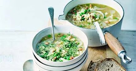 Fennel and pancetta minestrone