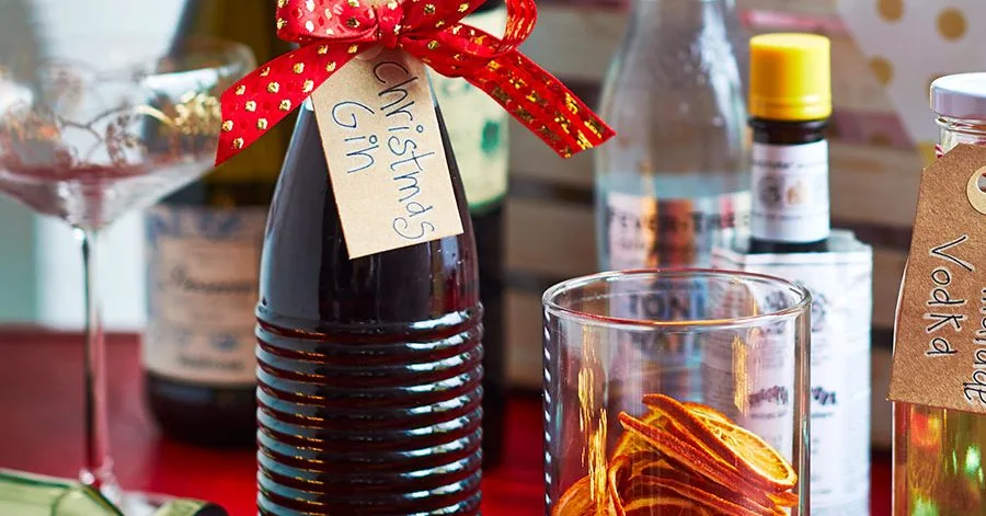 Festive pink gin
