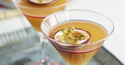 Raspberry & passion fruit martini