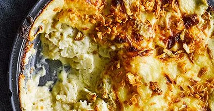 Cauliflower Gratin with Four Cheeses