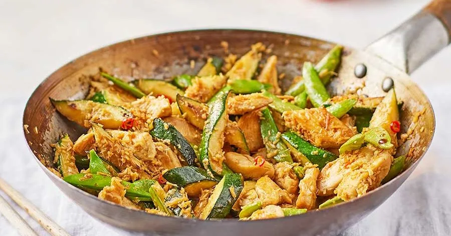 Fragrant chicken stir-fry with lemongrass and coconut