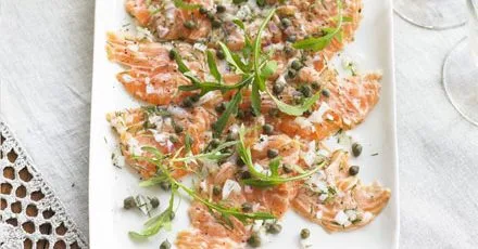 Fresh salmon carpaccio