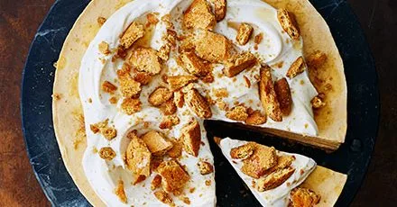 Frozen pumpkin cheesecake