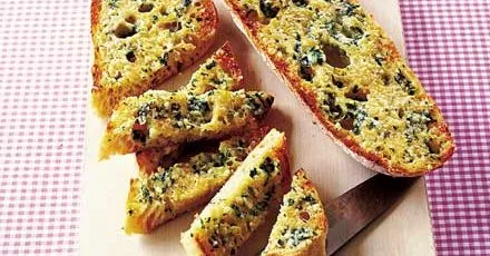 Garlic & basil ciabatta