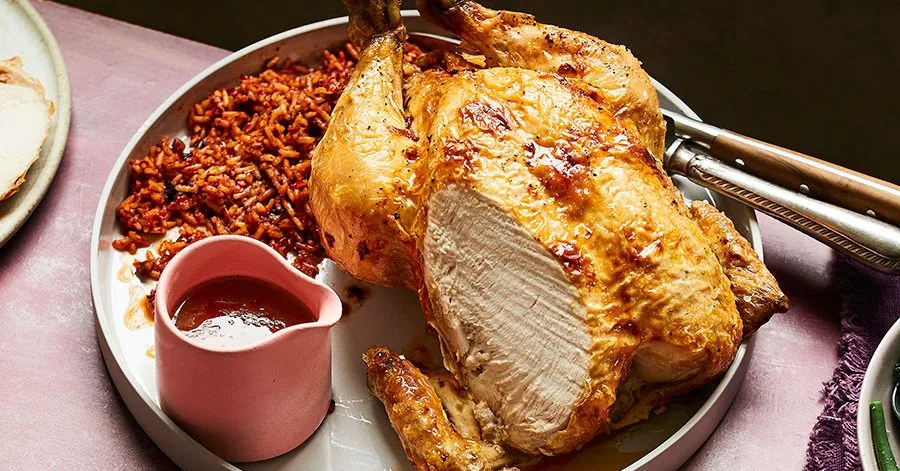 Garlic & nduja rice-stuffed chicken