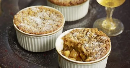 Ginger & caramel apple puddings