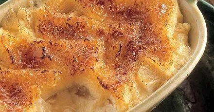 Ginger & pear bread & butter pudding
