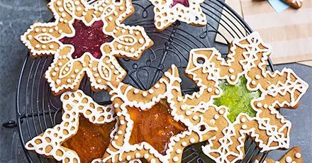 Gingerbread stained glass biscuits