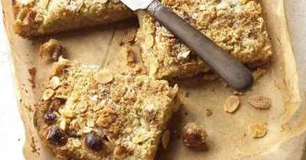Gooseberry & almond streusel squares