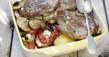 Greek lamb with potatoes & olives
