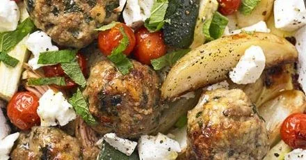 Greek lamb tray bake