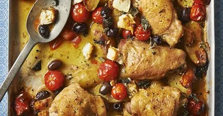 Greek-style roast chicken