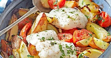 Greek-style roast fish