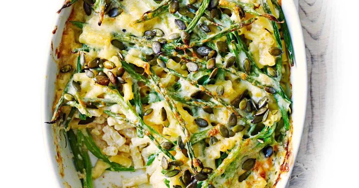 Green bean mac ’n’ cheese