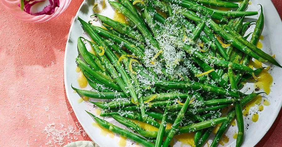Green beans with lemon & parmesan