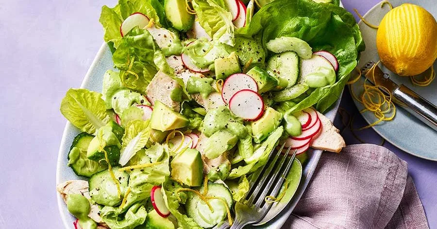 Green goddess avocado salad