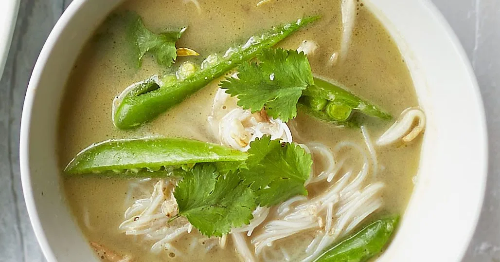 Green Thai noodle broth
