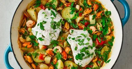 Hake & seafood cataplana