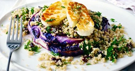 Halloumi & red cabbage steaks