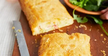 Ham, cheese & potato pie