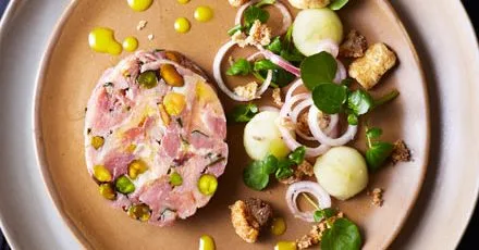 Ham hock & pistachio roll