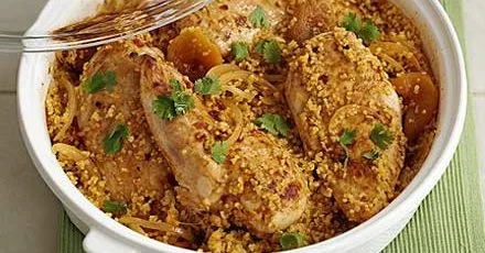 Harissa-spiced chicken with bulgur wheat