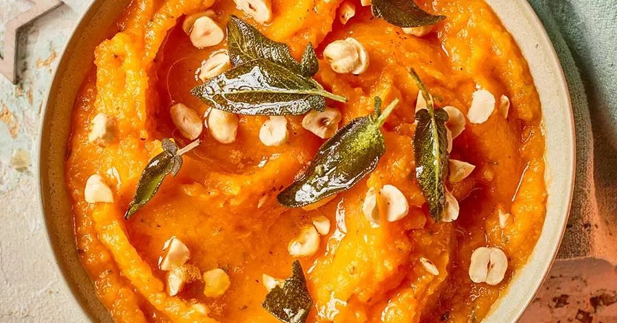 Hazelnut & sage crushed butternut squash