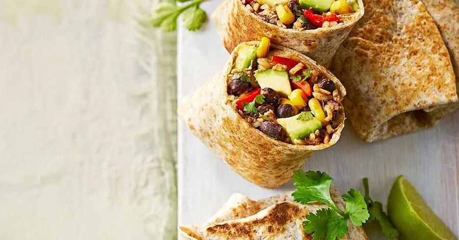 Healthy chicken burritos
