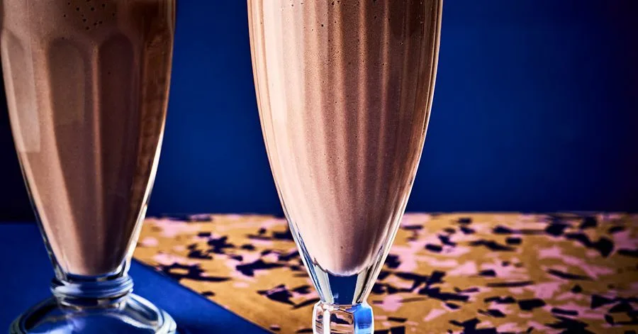 Healthy chocolate milkshake