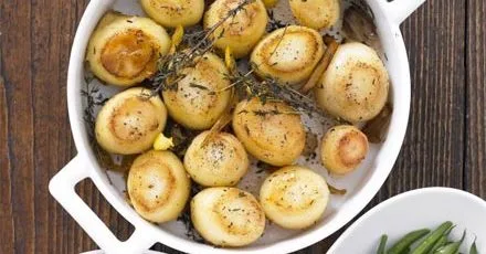 Herby fondant potatoes