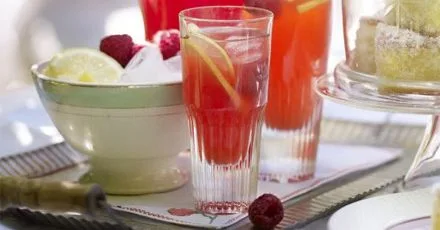Homemade pink lemonade
