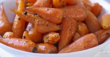 Honey-glazed carrots