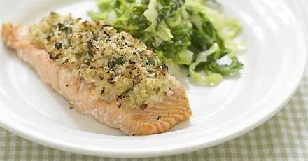 Horseradish baked salmon
