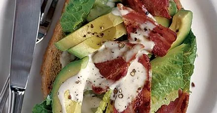 Hot avo & bacon caesar