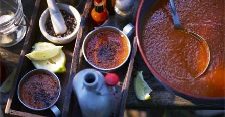 Hot bloody mary soup