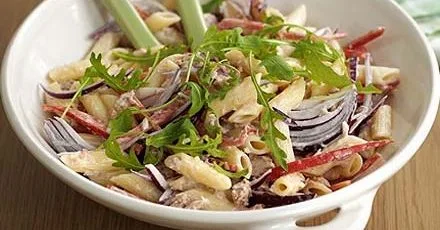 Hot pasta salad