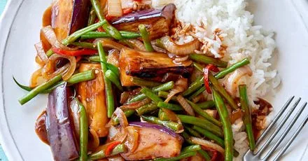 Hot & sour aubergine