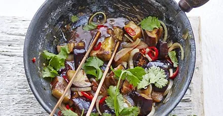 Hot & sour aubergines