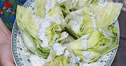 Iceberg with yogurt dressing