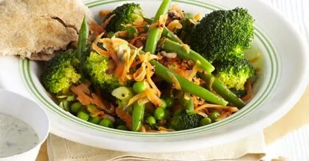 Indian bean, broccoli & carrot salad