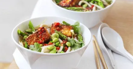 Japanese tofu noodle bowl