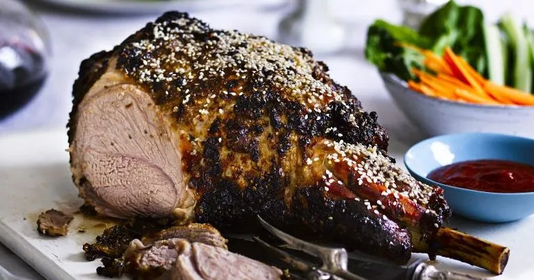 Korean crusted roast lamb