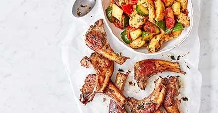 Lamb & garlic bread salad