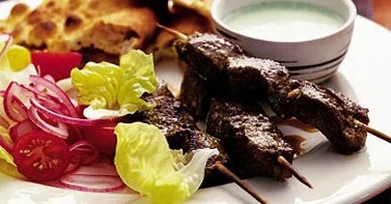 Lamb kebabs with peppery lime marinade