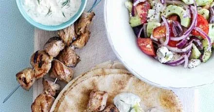 Lamb, lemon & dill souvlaki