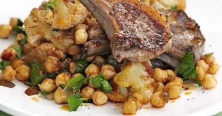 Lamb with spicy chickpeas