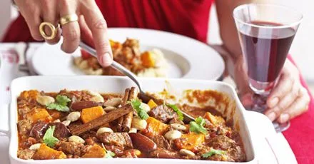 Lamb tagine with dates & sweet potatoes